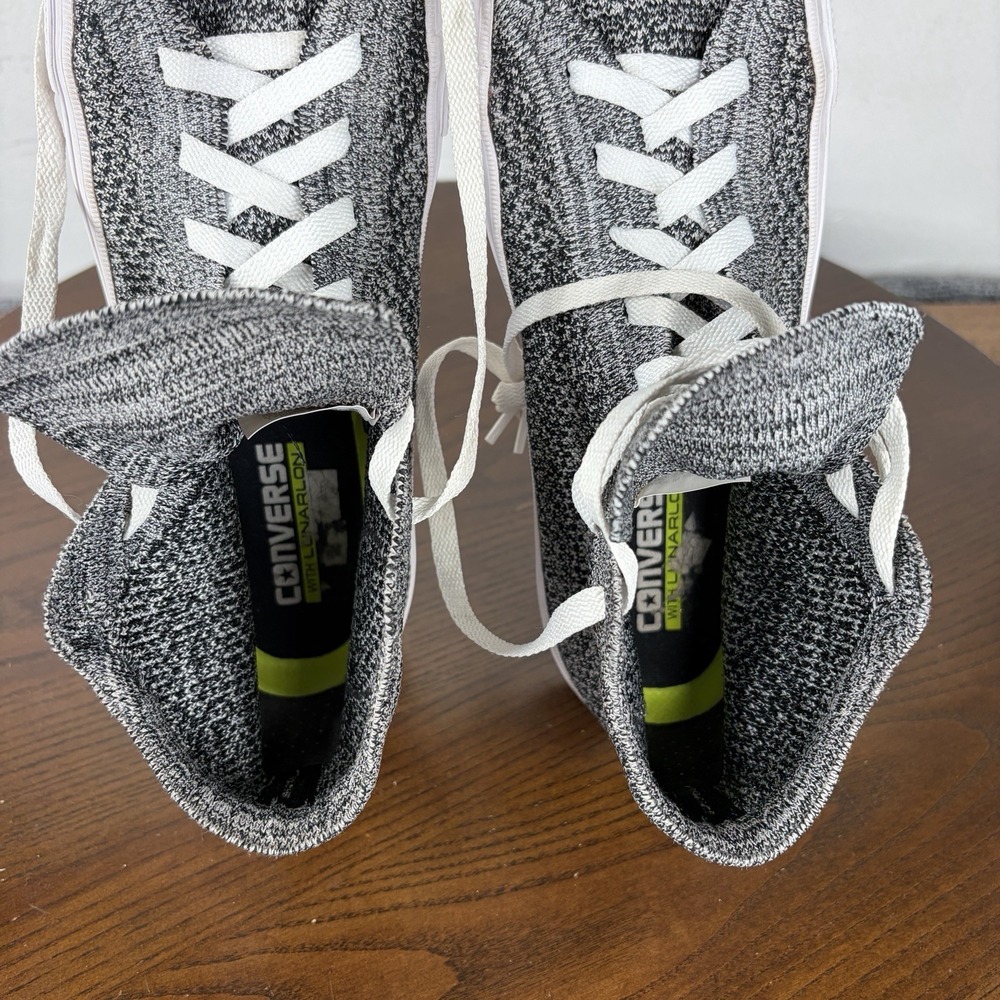 Converse Chuck Taylor Shoes Women's 9.5 Black White Flyknit High Cap Toe Sneaker - Picture 16 of 16